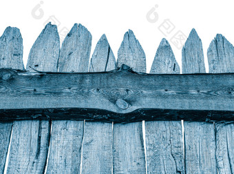 蓝色的木栅栏孤立的白色老面板模板模拟木栅栏孤立的白色老面板模板模拟