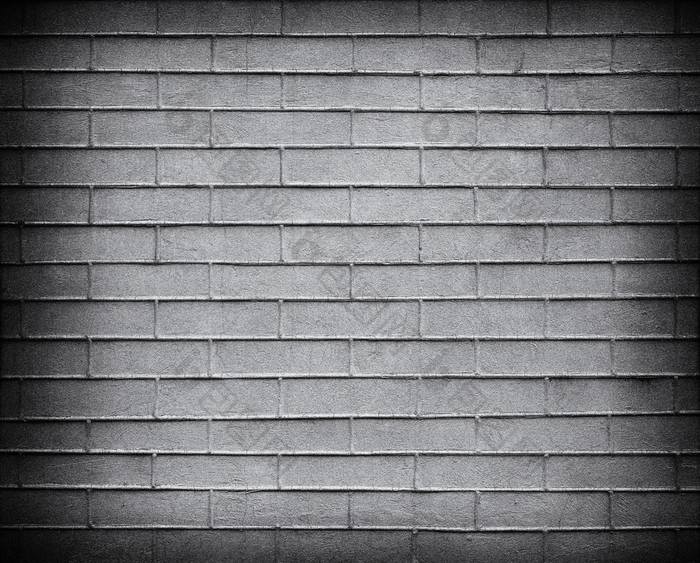 灰色的砖墙与黑暗的边缘前视图现代砖墙壁纸设计为网络图形艺术项目摘要背景为业务卡片和涵盖了模板模拟灰色的砖墙纹理关闭前视图