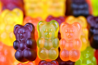 明亮的果冻熊背景关闭糖果背景明亮的果冻熊背景糖果背景
