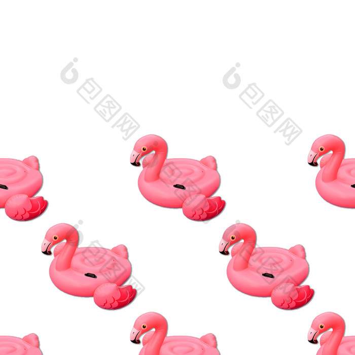 游泳池玩具形状粉红色的火烈鸟无缝的模式火烈鸟充气减少出前视图平躺与复制空间游泳池玩具形状粉红色的火烈鸟无缝的模式火烈鸟充气减少出