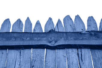 蓝色的木栅栏孤立的白色老面板模板模拟栅栏横幅健美的经典蓝色的颜色的一年蓝色的木栅栏孤立的白色老面板模板模拟