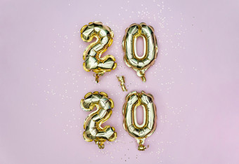 垂直快乐新一年庆祝活动黄金箔气球数字和<strong>金星</strong>星柔和的粉红色的backgroundl假期聚会，派对装饰垂直快乐新一年庆祝活动黄金箔气球数字和<strong>金星</strong>星柔和的粉红色的backgroundl