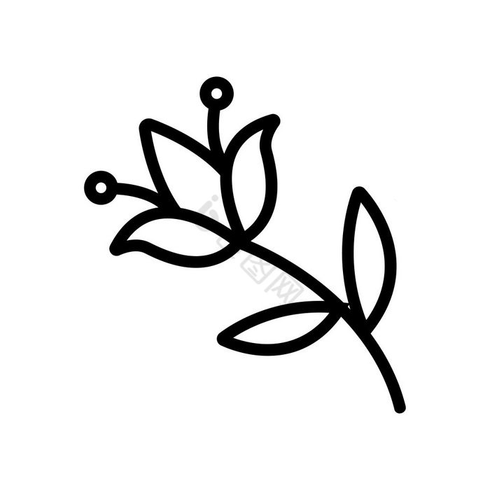 花害虫图标向量花害虫标志孤立的轮廓象征插图片