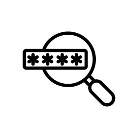 密码选择图标向量密码选择标志孤立的轮廓象征插图密码选择图标向量大纲插图