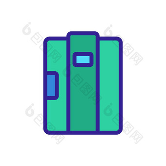 门冷藏容器图标向量门冷藏容器标志颜色象征插图门冷藏容器图标向量大纲插图图片