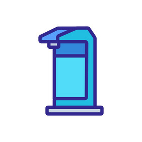自动肥皂自动售货机图标向量自动肥皂自动售货机标志颜色象征插图自动肥皂自动售货机图标向量大纲插图