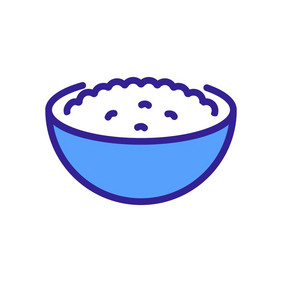 碗粥图标向量碗粥标志颜色象征插图碗粥图标