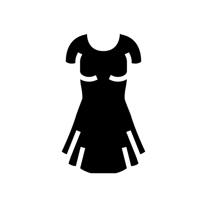 衣服女性衣服字形图标向量衣服女性衣服标志图片