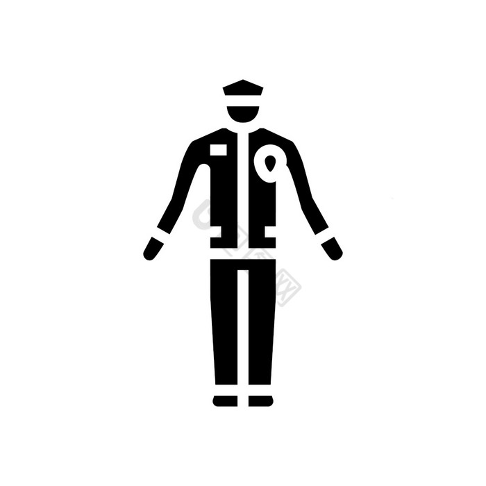 警察工人警察字形图标向量警察工人警察标志