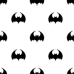 无缝的模式与黑色的轮廓蝙蝠万圣节纹理向量插图为设计网络包装纸织物