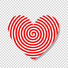心目标摘要概念快乐情人节rsquo一天向量插图图标剪辑艺术孤立的透明的背景爱目的标志邮票贴纸催眠螺旋形状心催眠螺旋形状心