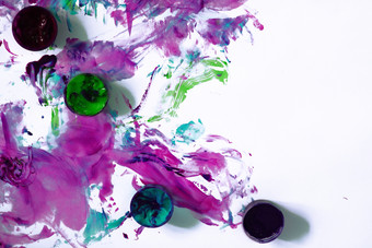 摘要<strong>水彩背景</strong>与油漆管和空间为文本紫色的蓝色的和绿色颜色摘要<strong>水彩背景</strong>与油漆管和空间为