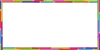 向量有创意的矩形边境框架使彩色的木铅笔白色背景回来学校框架接壤模板概念横幅海报与空复制空间为文本向量有创意的矩形边境框架使色彩斑斓的木铅笔