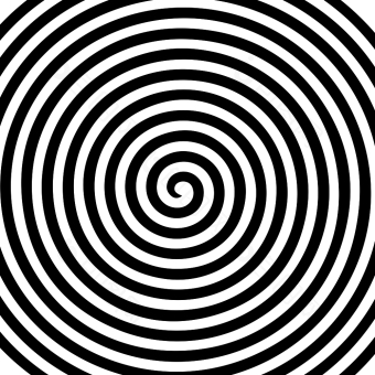 黑色的白色轮摘要涡催眠螺旋壁纸向量插图光学错觉螺旋浮雕选择艺术