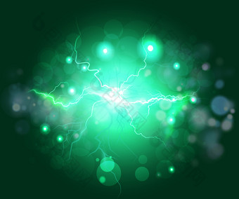 等离子体闪电分形摘要能源背景色彩斑斓的摘要迷幻闪电与深绿色天空和影响发光的星云与高能源等离子体闪光场空间摘要能源背景色彩斑斓的摘要迷幻莱特尼