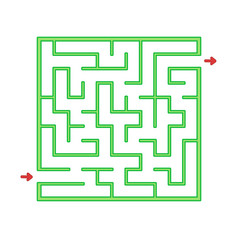 摘要迷宫游戏为孩子们谜题为孩子们迷宫难题找到的正确的路径颜色向量插图