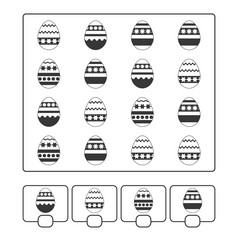 计数游戏为学前教育孩子们为的发展数学能力如何多复活节鸡蛋与的地方写答案简单的平孤立的向量插图计数游戏为学前教育孩子们为的发展数学能力如何多复活节鸡蛋与的地方写答案简单的平孤立的向量插图