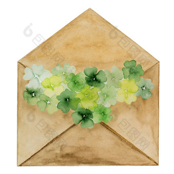 美丽的水彩画邮政信封与蝶式模式特写镜头人纹理祝贺你为爱的亲戚朋友和的同事们美丽的水彩画邮政信封