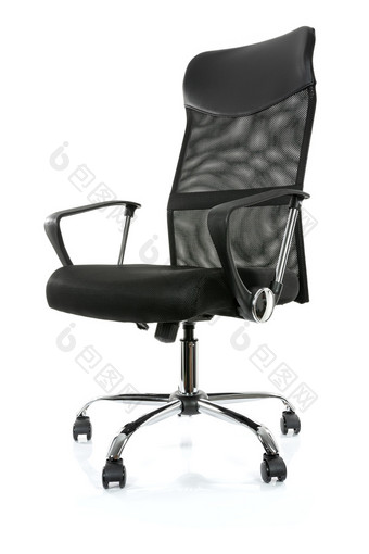图形<strong>资源配置</strong>文件视图黑色的现代溢价办公室椅子孤立的白色背景高细节