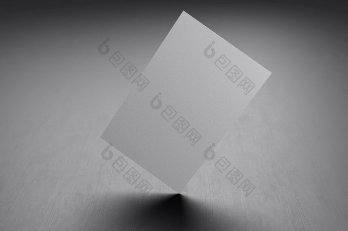 白色垂直业务卡纸模型模板与空白空间封面为插入公司标志个人身份黑色的纸板背景现代概念插图渲染