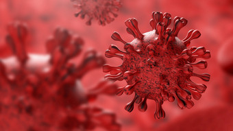 超级特写镜头冠状病毒新冠病毒人类肺身体背景科学和微生物学概念红色的电晕病毒爆发疫情医疗健康和病毒学感染插图渲染