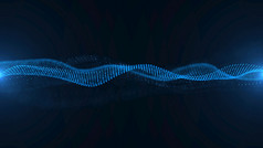 摘要蓝色的背景与波背景未来主义的技术和科学概念插图呈现图形设计