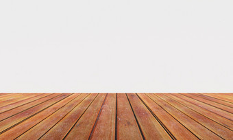 空房间与棕色（的）木地板上桌面背景表格前为<strong>广告</strong>和复制空间体系结构和<strong>室内</strong>概念插图呈现
