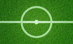 足球场足球体育场与行草模式和中心线圆体育背景和运动壁纸概念插图呈现