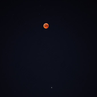 视图的超级血狼月亮月球eclipse