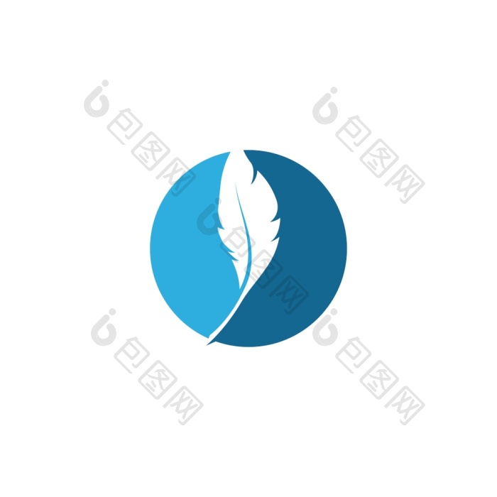 羽毛标志模板向量象征自然png下载-包图网