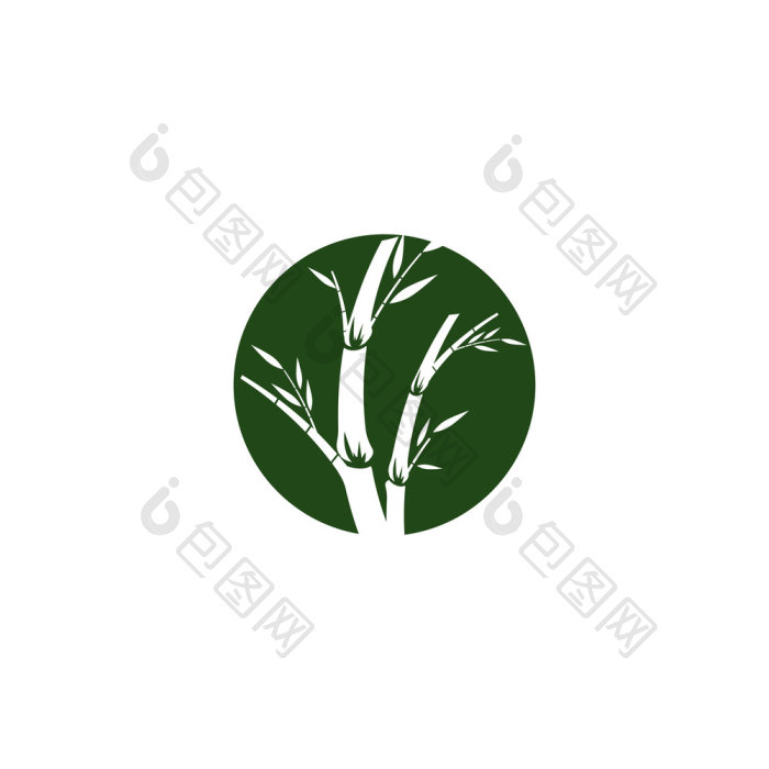 竹子标志模板向量图标插图png下载-包图网