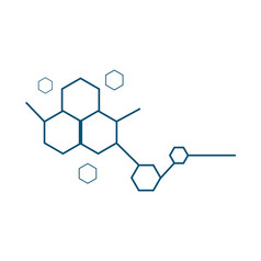 分子象征标志模板向量插图设计