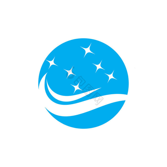 清洁清洁服务标志图标向量模板