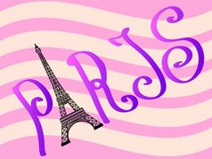 的登记巴黎与的埃菲尔铁塔塔而不是的信粉红色的条纹背景