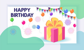着陆页面与生日庆祝活动伟大的礼物气球生日聚会派对庆祝活动着陆页面与生日庆祝活动生日聚会派对庆祝活动