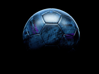 <strong>装饰</strong>黑色的变形<strong>足球足球</strong>球突出显示黑色的强调的紫色的五角模式与复制空间下面