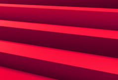特写镜头几个红色的楼梯阴影照亮从前几何行的角度来看视图