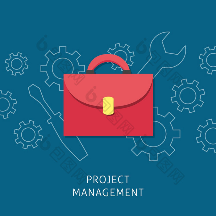 向量项目管理平插图项目管理设计概念项目管理设计概念