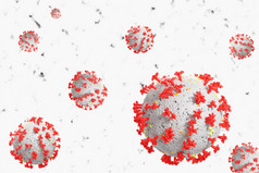 流感大流行医疗健康危机疾病细胞渲染