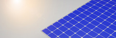 渲染太阳能面板特写镜头替代能源概念可再生能源生态清洁能源