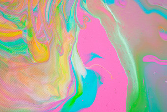绘画明亮的柔和的颜色使用液体流体艺术时尚的技术平躺特写镜头概念当代艺术可访问的每一个人水平