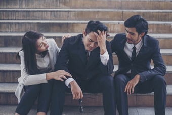 病毒科维德业务失败危机铺设从由于冠状病毒失业失业人危机谁经济衰退压力失去工作绝望办公室人有压力的电晕新冠病毒疫情危机