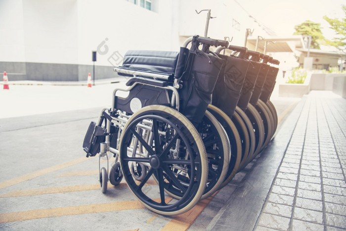 行轮椅停车为残疾病人服务医疗医院与复制空间集团轮椅行服务医院