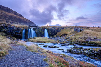 神奇的晚上与丘奇费<strong>尔</strong>火山的海岸<strong>斯奈</strong>山半岛半岛风景如画的和华丽的早....场景位置著名的的地方柯克尤菲<strong>尔斯</strong>瀑布瀑布冰岛欧洲美世界