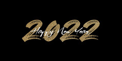 快乐新一年壁纸与黑色的背景和金闪耀