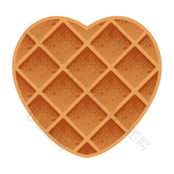 情人节一天心形状的华夫饼甜蜜的糕点情人节一天心形状的华夫饼甜蜜的糕点
