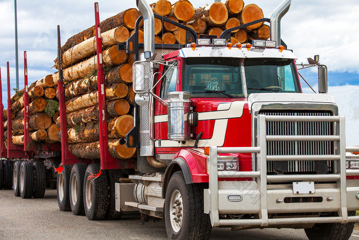 重加载木材运输卡车英国哥伦比亚加拿大重加载木材运输卡车英国哥伦比亚