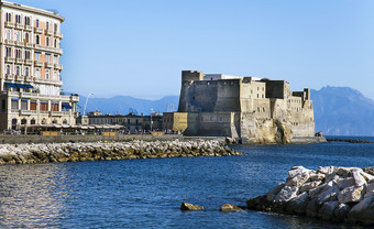 那不勒斯意大利的<strong>城堡</strong>戴尔ovo沿海<strong>城堡</strong>那不勒斯位于的前岛megaride现在半岛的海湾那不勒斯意大利<strong>城堡</strong>戴尔ovo中世纪的堡垒的湾那不勒斯意大利