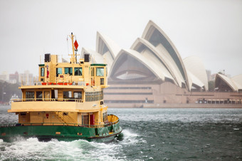 渡船<strong>悉尼</strong>新南威尔士澳大利亚<strong>悉尼</strong>与视图的<strong>歌剧</strong>房子