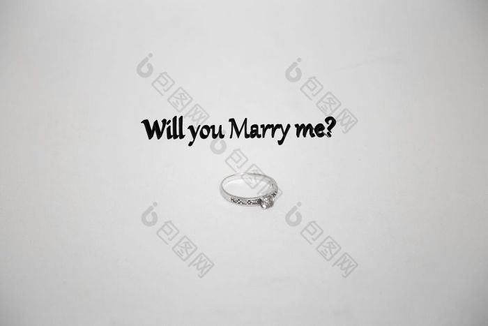 银订婚环与的文本将你结婚孤立的银订婚环与的文本将你结婚